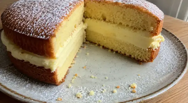 En klassisk sverige kaka med fluffig grädde och pudrat florsocker. Perfekt för fikat!